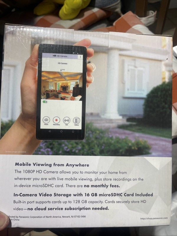 Panasonic Homehawk Indoor 1080p HD Smart Home Monitoring Camera With 16GB Micro gallery