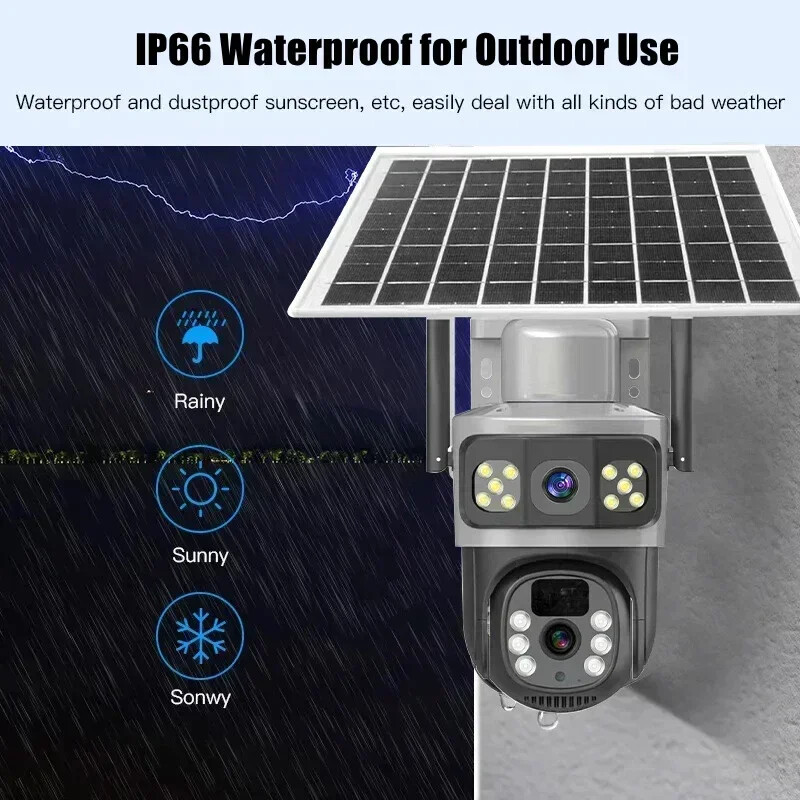 Solar Security Cameras Wireless Motion Detection Night Vision Surveillance LOT gallery