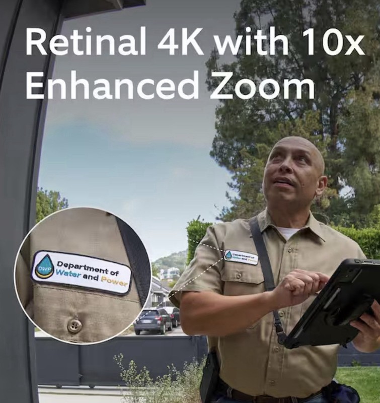 Ring Wired Doorbell Pro (3rd Gen) with Retinal 4K Camera 3D Motion (Deep Silver) gallery