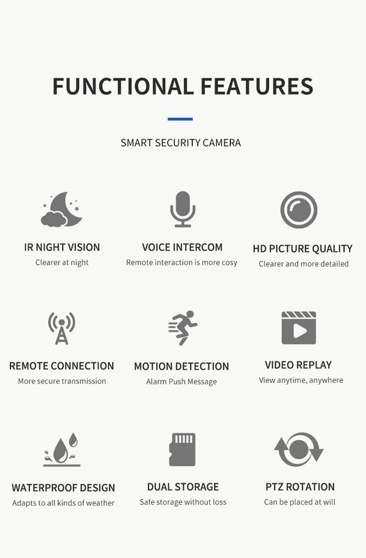 K21 Wifi PTZ Home Camera 1080P 2MP Full-color Night Vision Motion Detection gallery