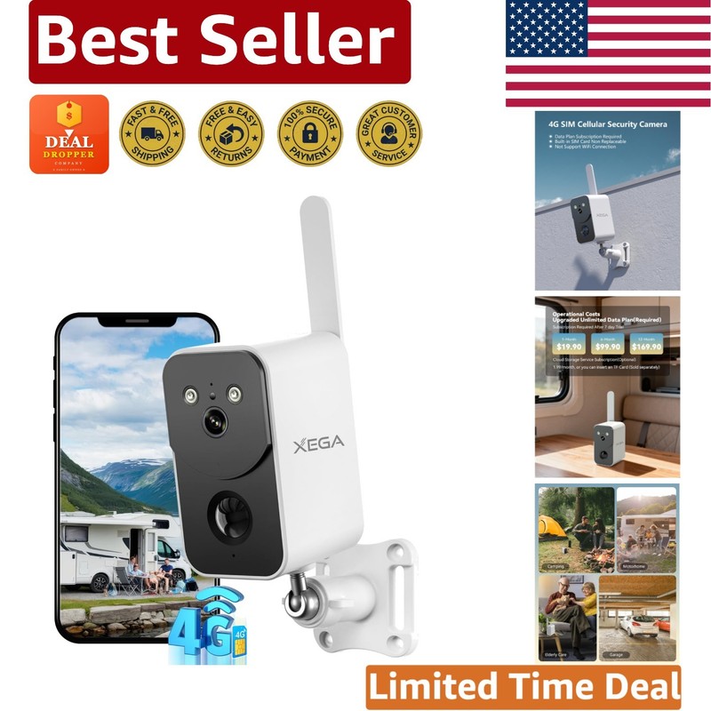 Wireless Outdoor Security Camera with 10000mAh Battery & 2-Way Audio,