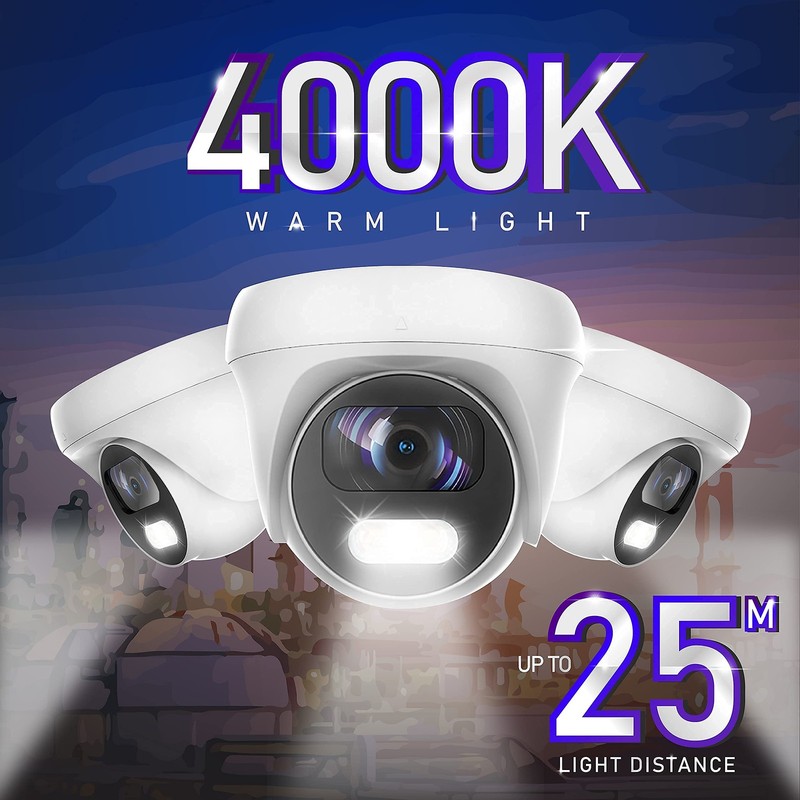 8MP 24/7 Full-Color HD TVI/CVI/AHD/CVI Turret Dome with Sony-Starvis CCTV , O... gallery