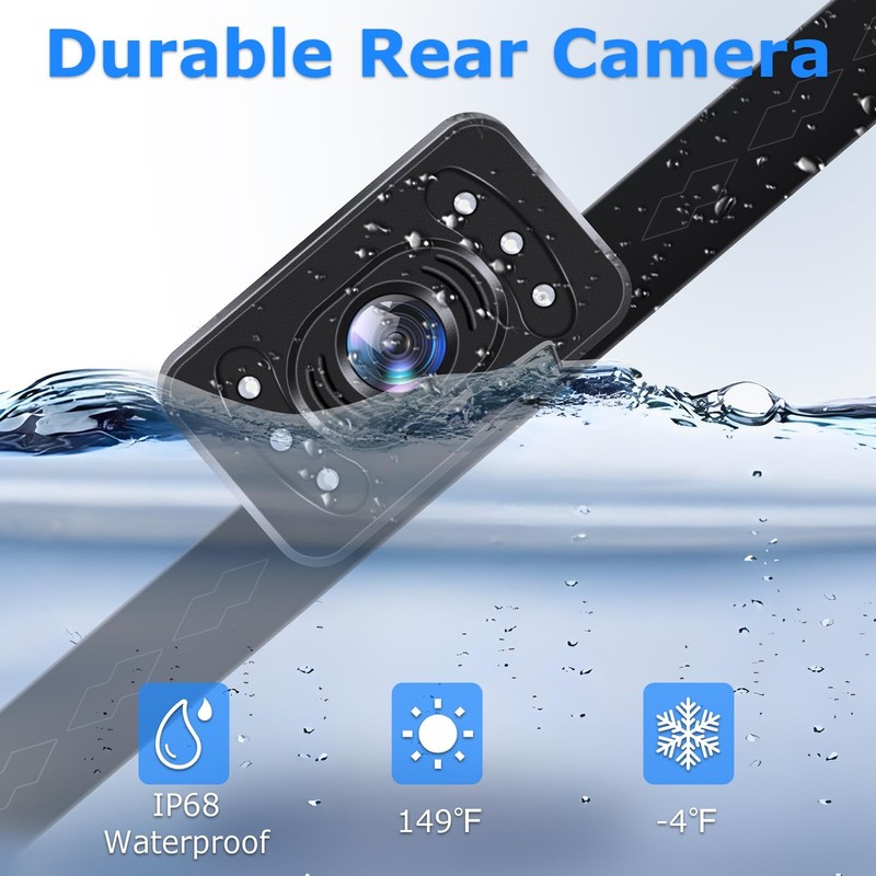 Wireless Backup Camera for Car【6 LED】 5'' AHD 1080P Back up 5 inch, Black gallery