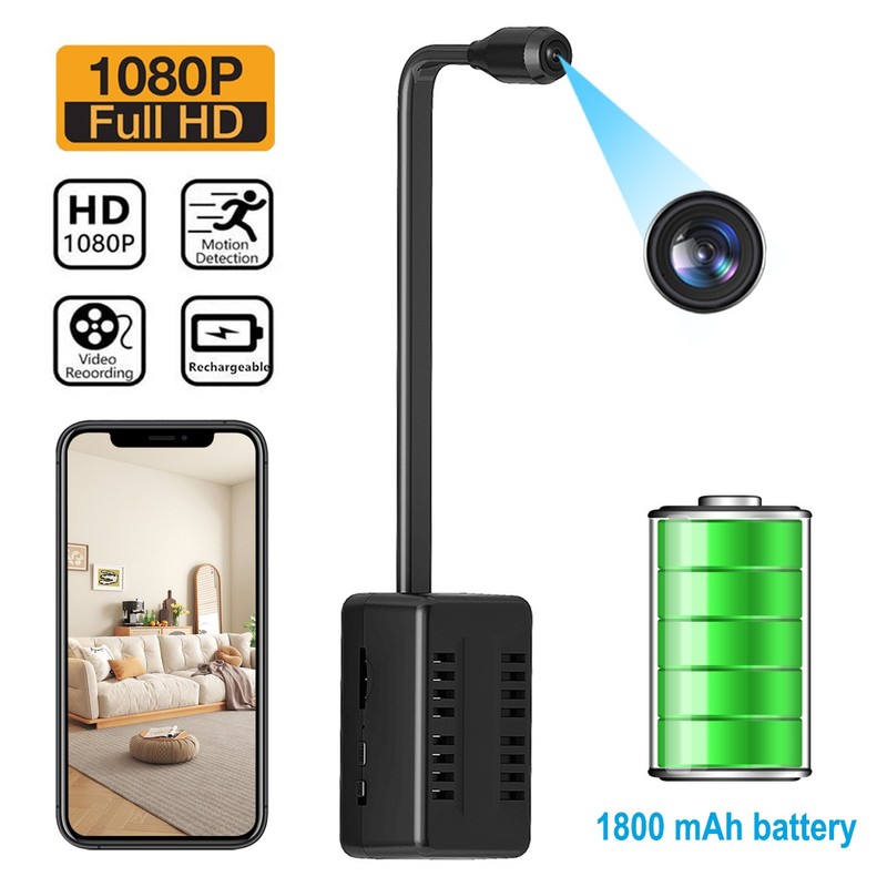 NEW 1800mAh Battery 120° Wide Angle 1080P HD Remote APP Control 2.4G WiFi Camera gallery