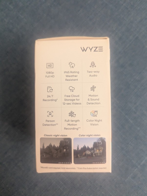 Wyze Cam v3 Wired Wi-Fi 1080p Indoor/Outdoor Weatherproof Cam Color Night gallery