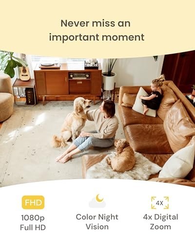 Mini Pet Camera with Barking Alerts, Cat/Dog Tracking, 2-Way Speaker, No Subscri gallery