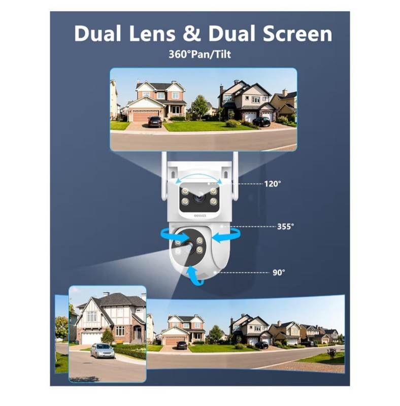 NEW OOSSXX 2K Wireless Security Camera System, Plug & Play, No Monthly Fees. gallery
