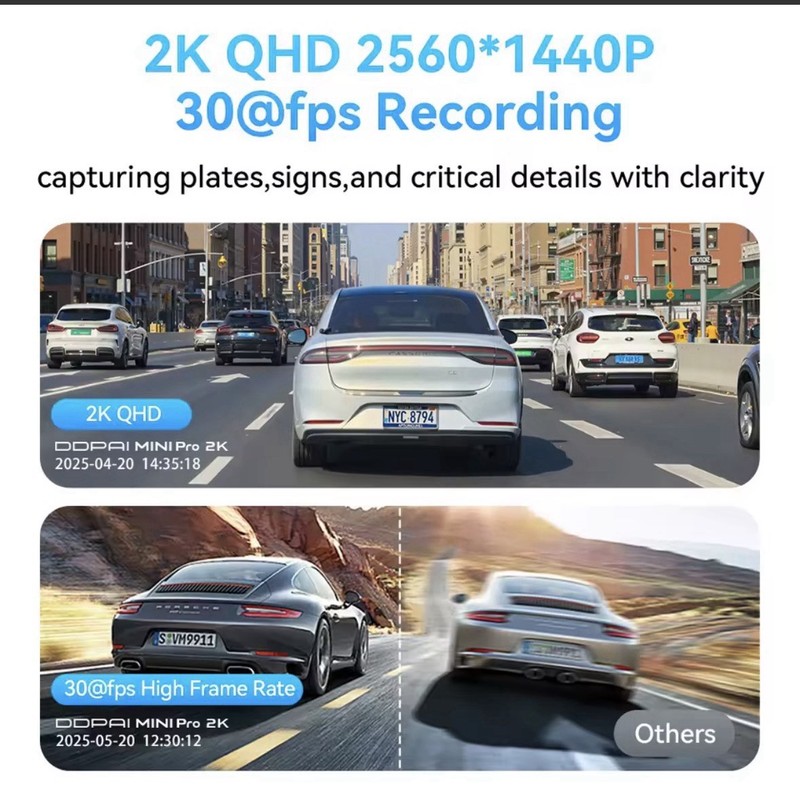 DDPAI WiFi Car DVR Mini Pro 2k3kdash Cam 1296P HD Night Vision Recorder per auto gallery