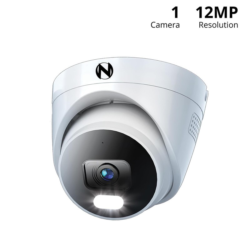 Add On Wired IP 12MP Deterrence Camera with 2-Way Audio - White gallery