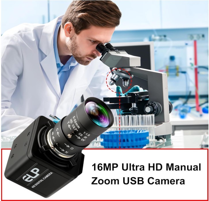 USB Camera 16 Megapixel High Res 5K 5-50mm Manual Varifocus Lens Plug and Play gallery