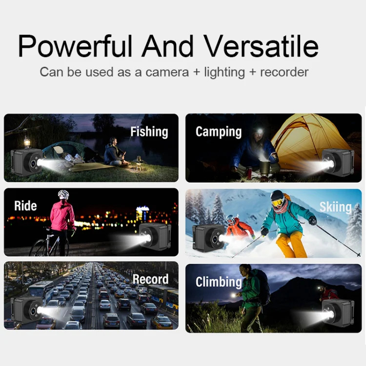 D8 1080P Head-mounted LED Motion Sensor Video Recording Lighting Camera, D8 gallery