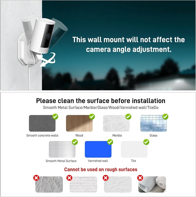 Ring Indoor Camera Wall Mount Bracket Compatible gallery