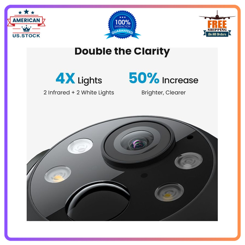 ieGeek Solar Outdoor Camera Wireless 2K PTZ Color Night Vision Home Security gallery
