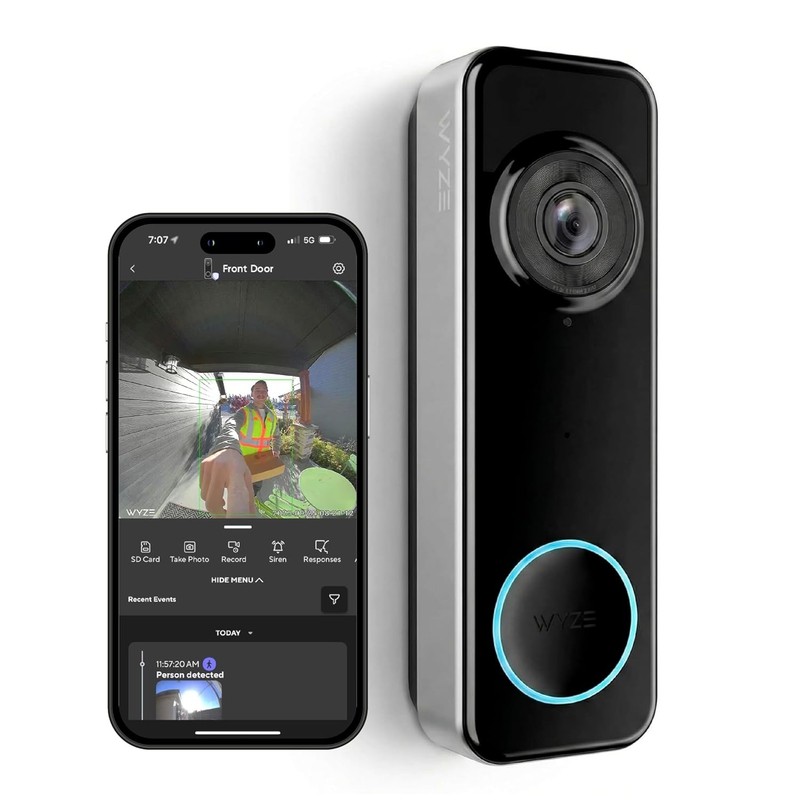 Wyze Battery Wireless HD 1536×1536 Doorbell Camera Color Night Vision Video
