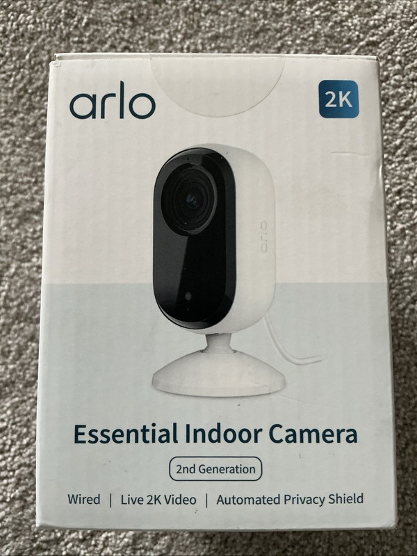 Arlo Essential Security Camera 2K - Indoor Only - 2nd Gen NEW - Wired Camera