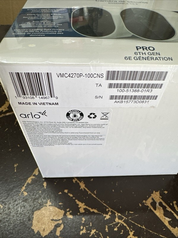 Arlo Pro 6 Wire-Free 2K Security Camera - White - 2 Pack New & Sealed G7 gallery