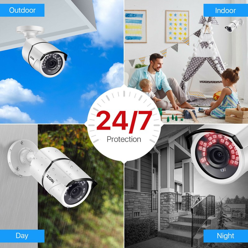 ZOSI 16CH H.265+1080P Home Security Camera System 5MP Lite DVR Instant Alert IR gallery