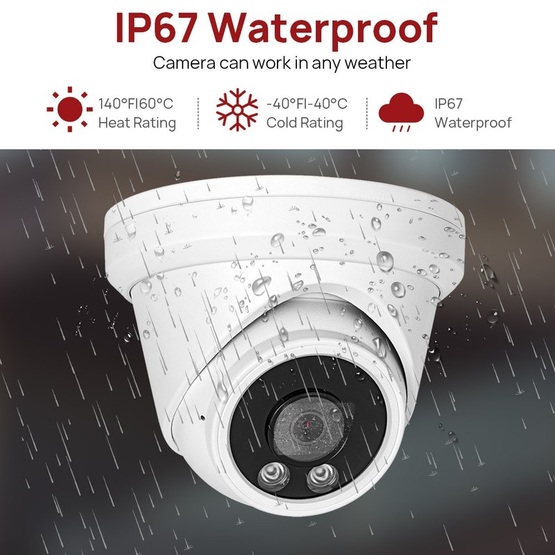 Vikylin 4K 8MP Security IP Camera MIC POE IR Indoor Outdoor Onvif Network Wired gallery