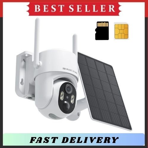4G LTE Security Camera Solar No WiFi SIM Outdoor 2K PTZ Night Vision