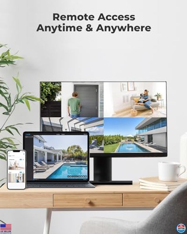 5MP Outdoor PoE Dome Security Camera, Night Vision, Smart Detection, 256GB SD gallery