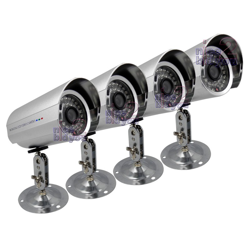 Set of 4x NEW 36 IR LED Sony 1/3" 3.6mm CCD Security CCTV Colour Bullet Camera gallery