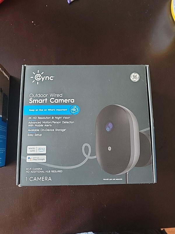 GE Cync Outdoor WIRED Smart Camera CAMODWD3MW1-1P NEW