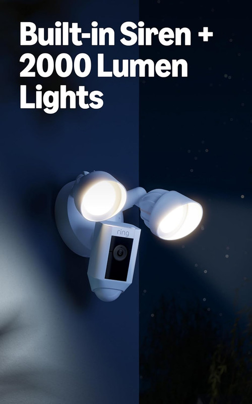 Floodlight Cam Wired plus (Newest Model), Outdoor Home or Business Security with gallery