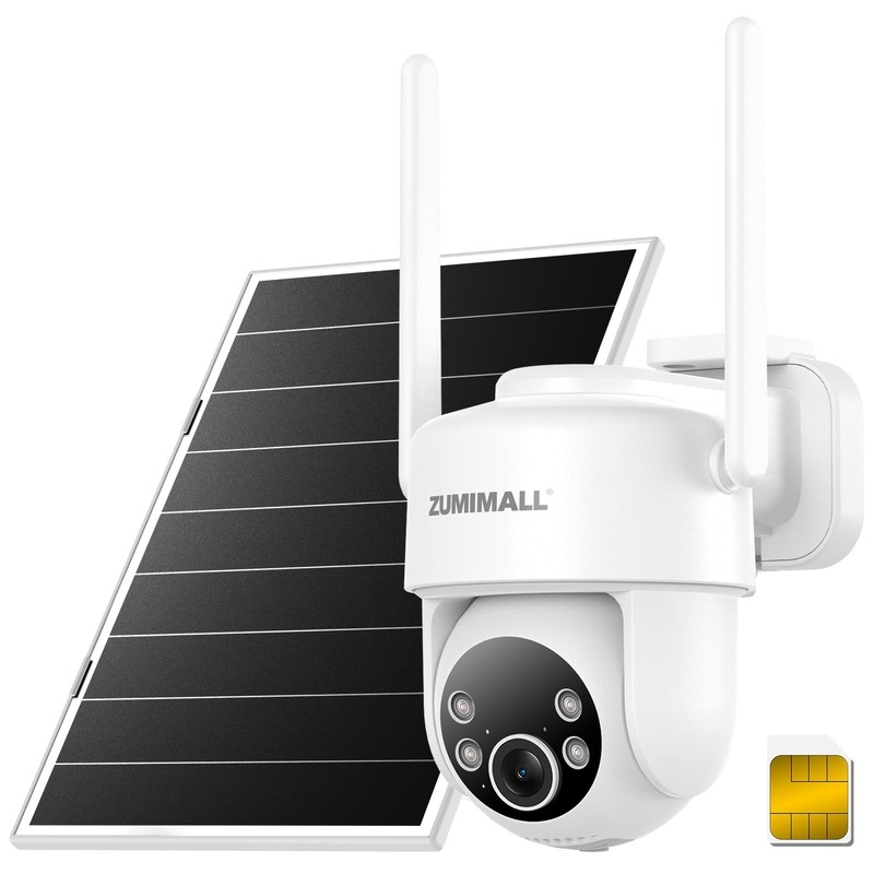 4G LTE Solar Security Camera - 24/7 Recording, AI Detection, 2K Night Vision, PT gallery