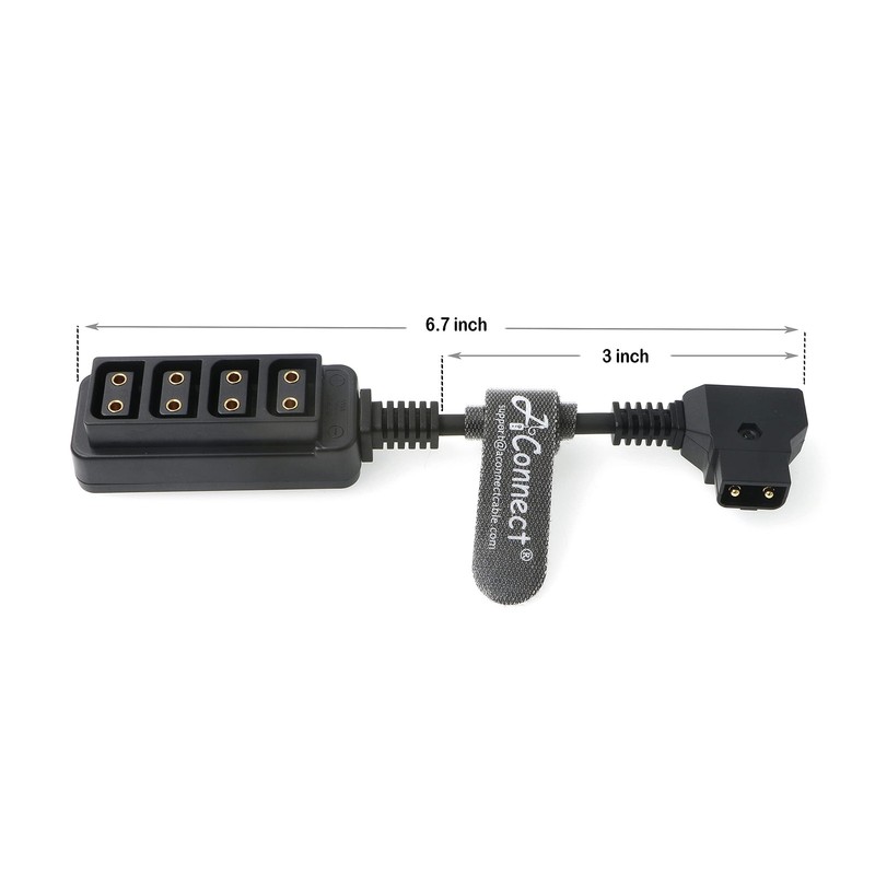 Dtap to 4 Port Dtap Female Power Cable for ARRI RED Cameras, TILTA, Steadicam... gallery