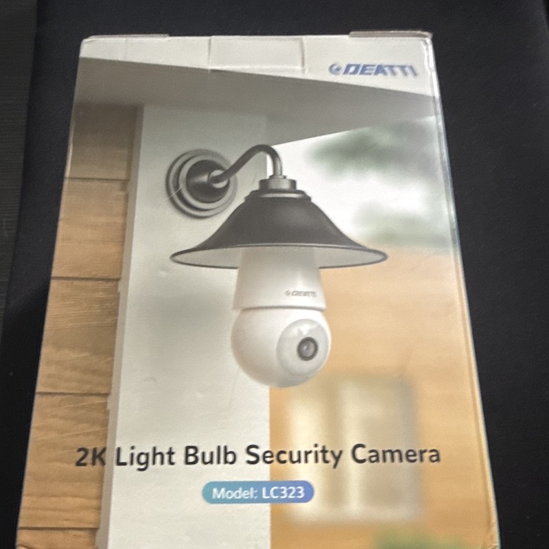 DEATTI LC323 2K Wi‑Fi PTZ Light Bulb Security Camera Night Vision 2‑Way Alexa