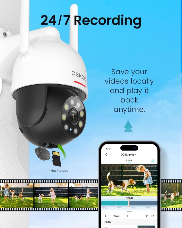 DEKCO 2K WiFi Surveillance Security Camera 1 Count (Pack of 1), 1Pack gallery