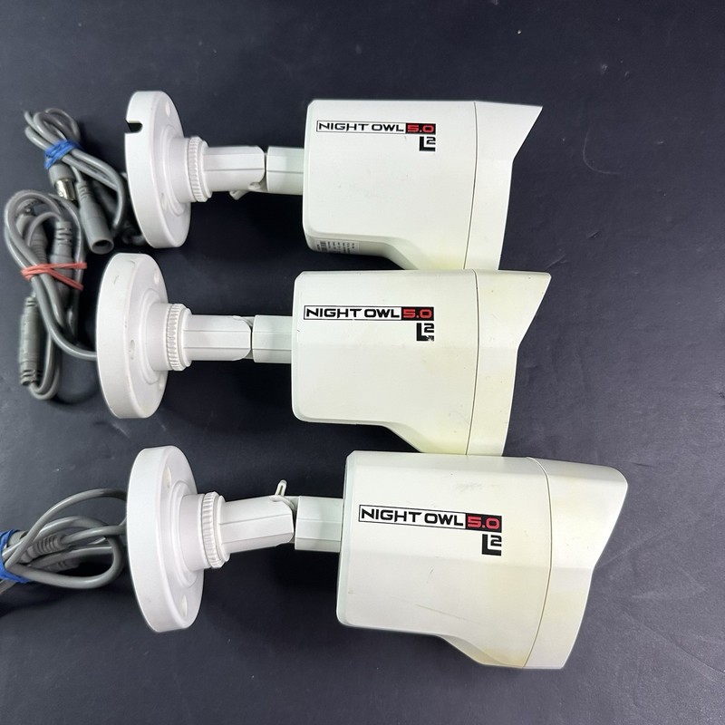 Lot of 3 - Night Owl CM-PTHD50NW-BU 5MP HD Wired Security Infrared Cameras gallery