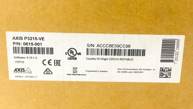 AXIS P3215-VE Network Camera 0615-001 gallery