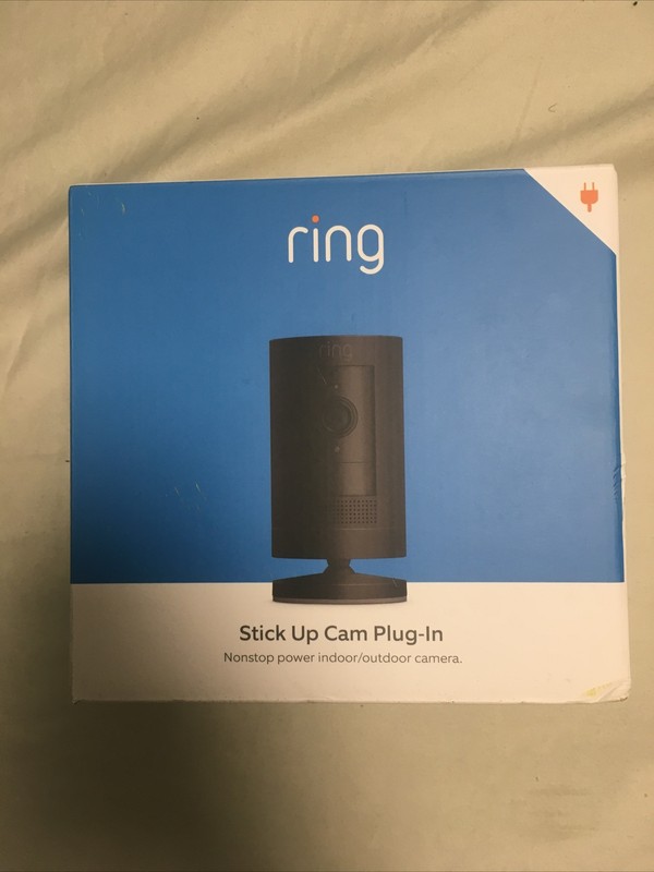 Ring – Stick Up Indoor/Outdoor 1080p Wi-Fi Wired Security Camera – Black