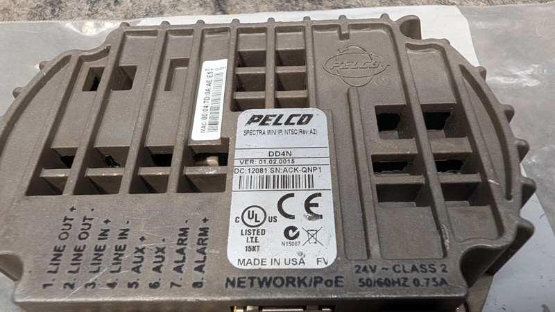 PELCO SPECTRA MINI IP, NTSC DD4N, POE/24VAC BASE -- Untested gallery