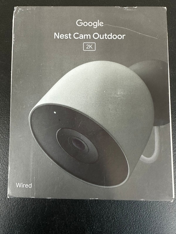 Google Nest Cam Outdoor Wired 2nd Gen 2K Smart Security Camera Hazel OPEN BOX