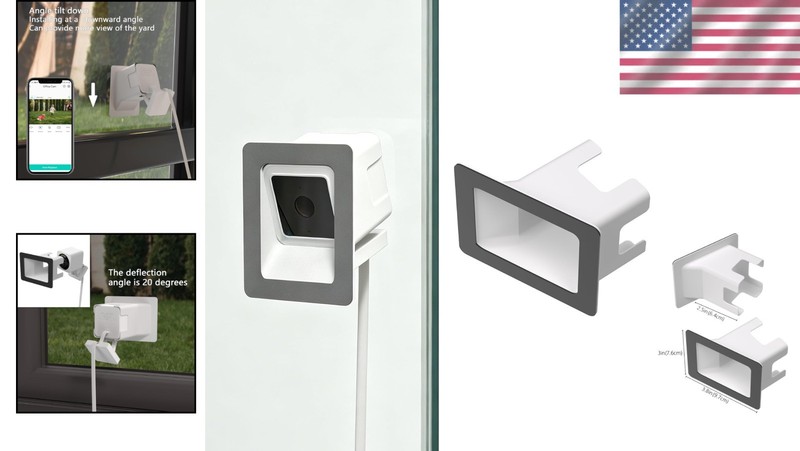 Water-Resistant Angled Window Mount for Wyze Cam V4 & V3 - Sleek White Design gallery