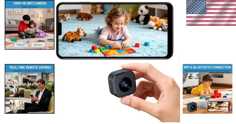 Rechargeable 1080P HD Indoor Camera with Motion Detection & Multi-User Access gallery