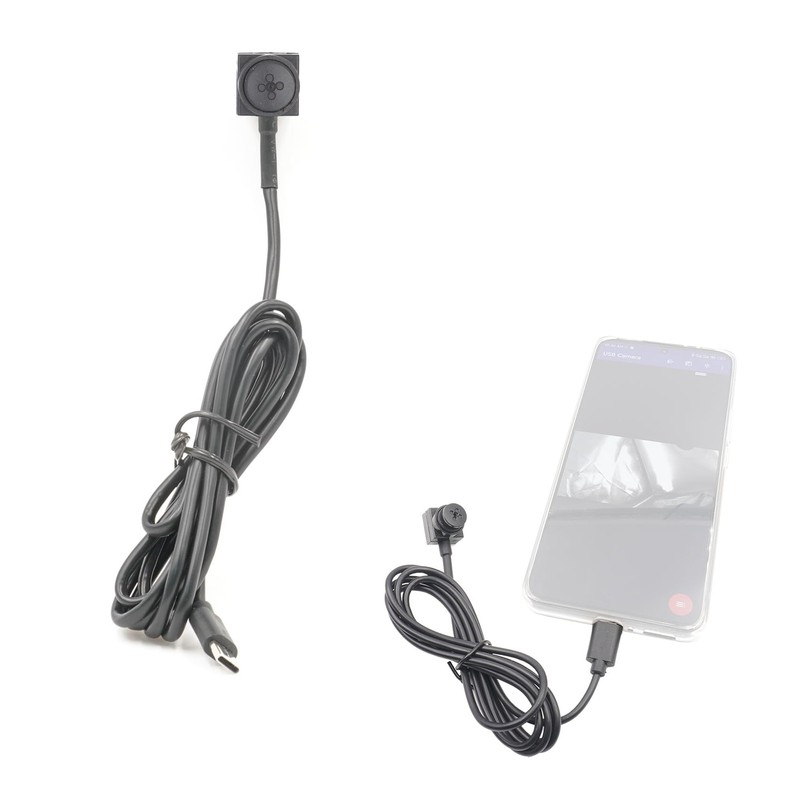 Button Camera 1080P Wearable External Phone Camera for Android Smartphone(Typ…