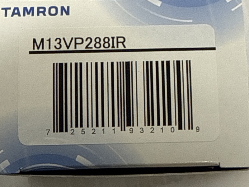 Tamron M13VP288IR 2.8-8mm F1.0 Varifocal DC Auto Iris IR CCTV Lens for Security gallery