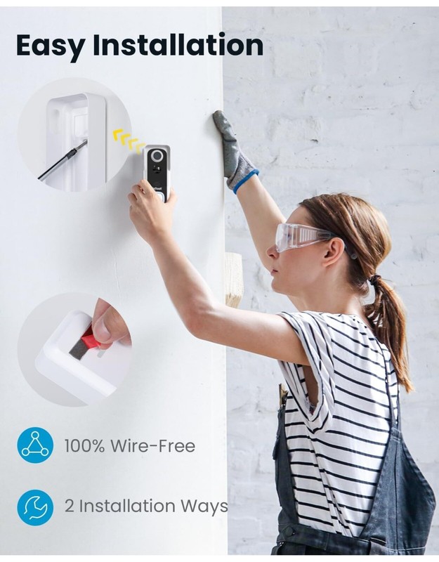 Doorbell Camera Wireless No Subscription -Wireless Video Doorbell 128sd Included gallery