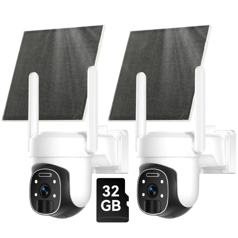 4G LTE Cellular Security Camera Outdoor with 32G TF Card, 2K No Wifi Solar Camer gallery