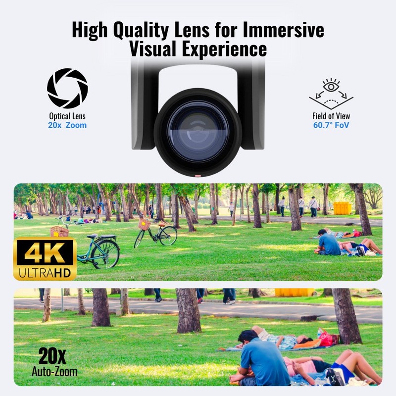 PTZOptics Move SE 20x 1080p Pan Tilt Zoom Camera Gray 2 Pack Bundle gallery