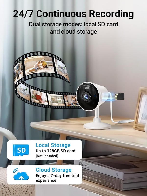 2-Pack 5G & 2.4G Home Security Camera with Color Night Vision & 2-Way Audio gallery