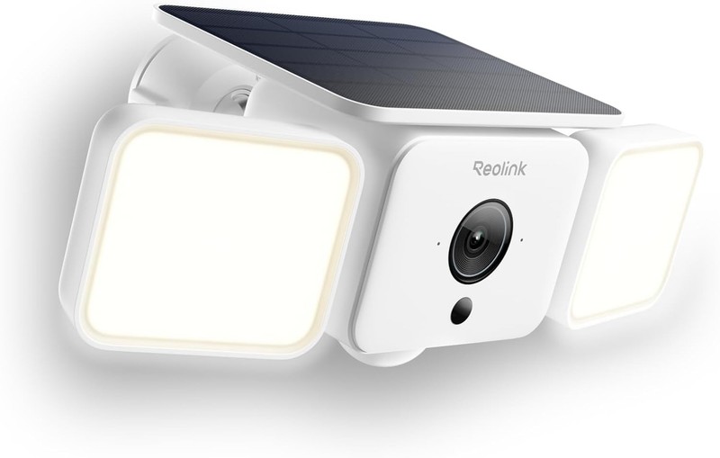 Solar Floodlight Cam, 2K 150° Security Cameras Wireless Outdoor, Up to 1000lm…