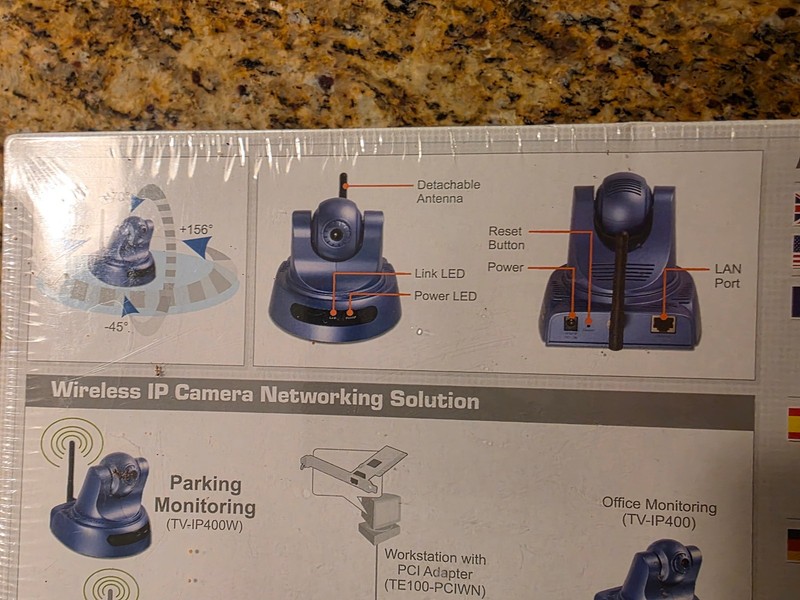 New Sealed Trendnet Advanced Pan & Tilt Internet WiFi Camera Server TV-IP400W gallery