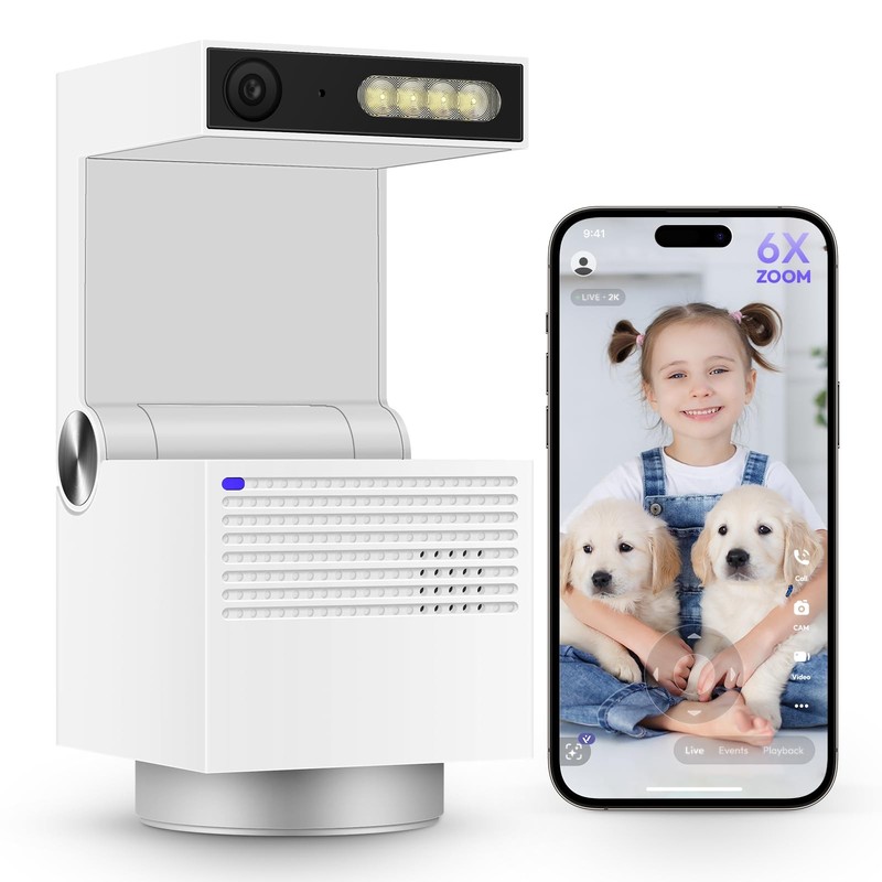Genie S 2.7K HD Indoor with 6X Zoom, 2-Way Audio, Privacy Protection, Motion …