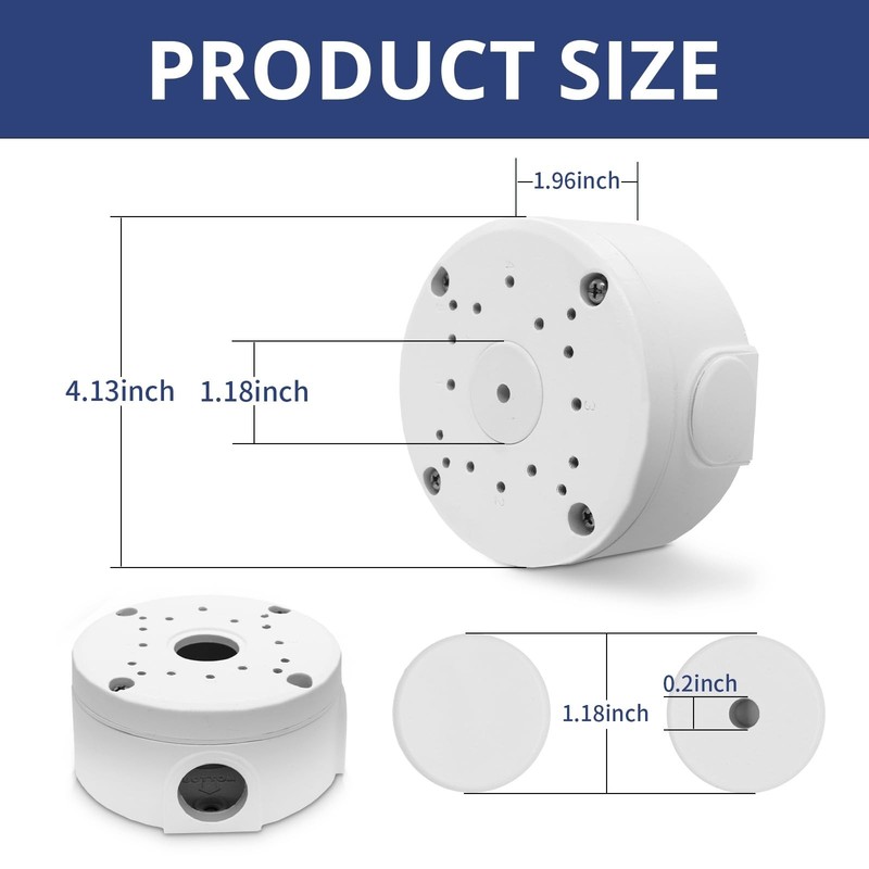 Only Compatible with Bullet Cameras - 12 Pack Security Camera Junction Box Wa... gallery
