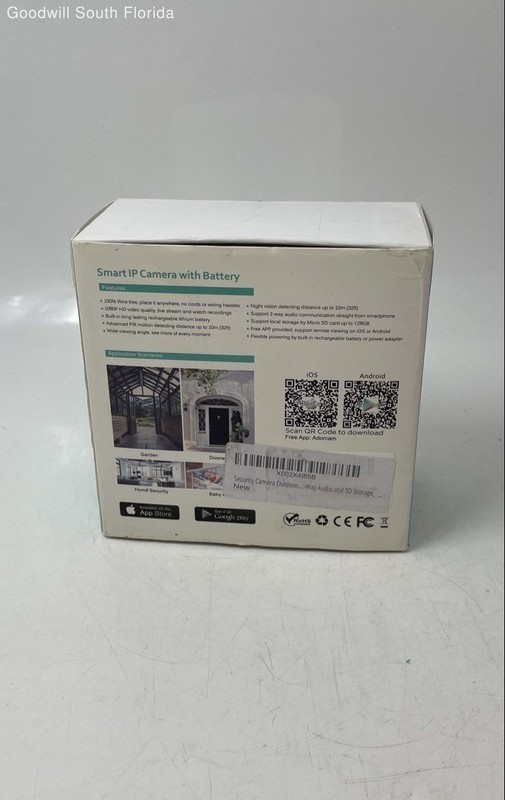 Zeeporte Full HD 1080p Smart IP Surveillance Camera With Battery Not Tested gallery
