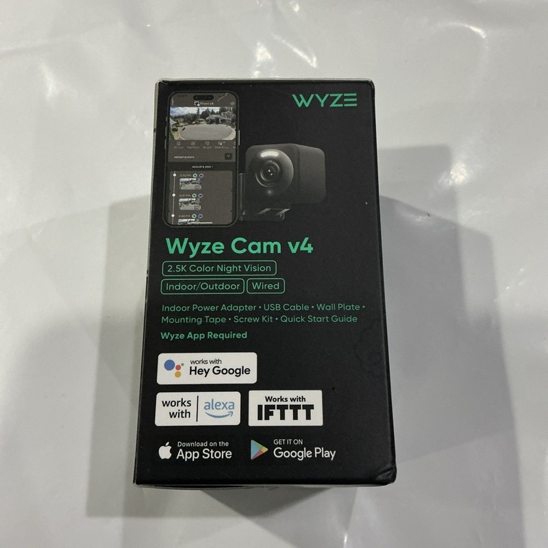 Wyze Cam v4 2.5K QHD Indoor/Outdoor WiFi Smart Security Camera Wired Black gallery